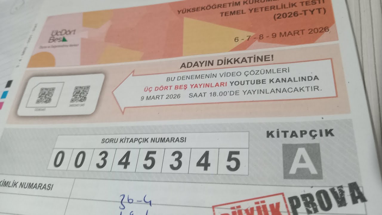 345 büyük prova yorumum #yks 