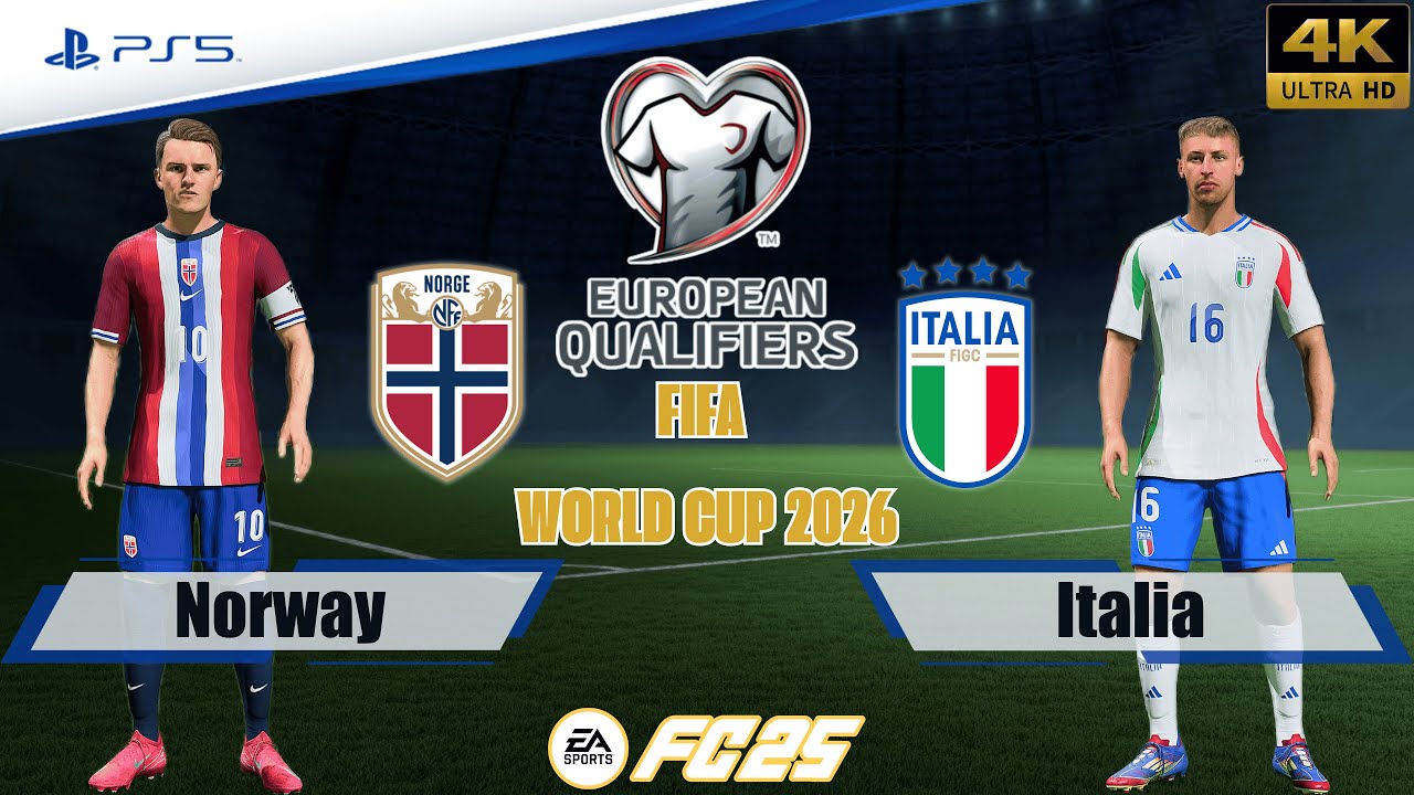 FC 25 - Norway vs. Italia | European World Cup Qualifiers  | Full Match | PS5™ [4K]