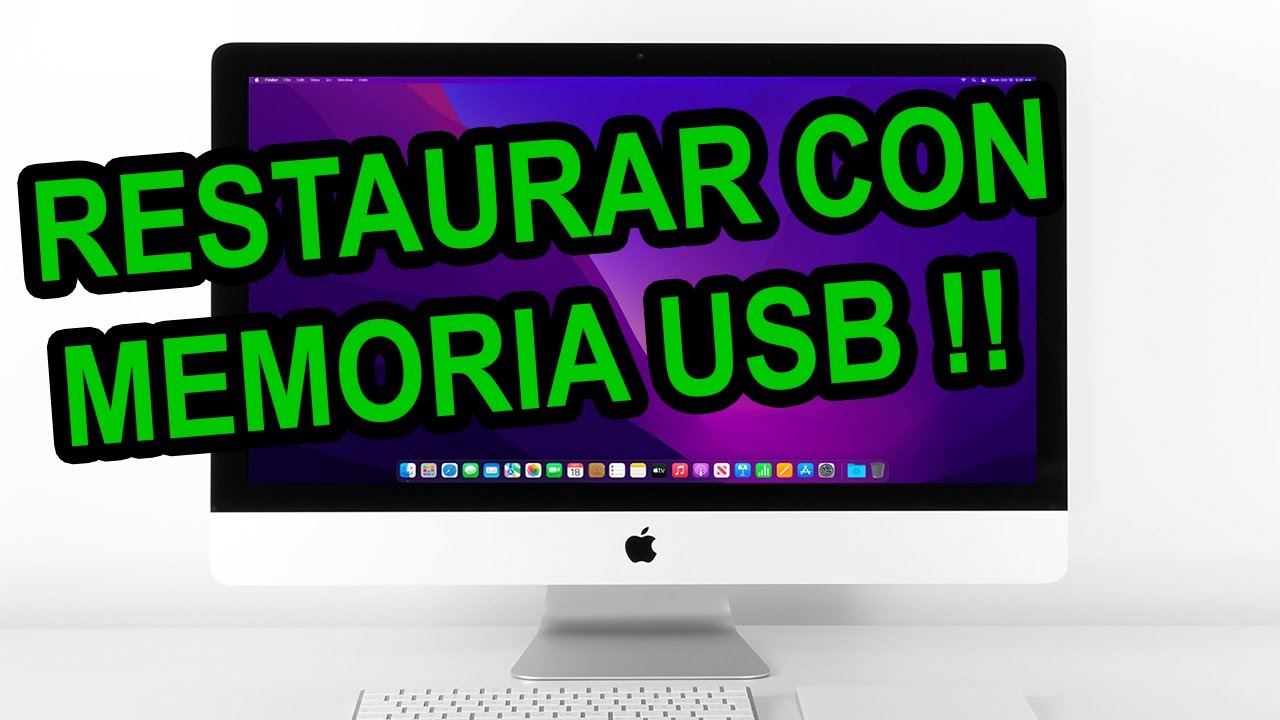 RESTAURAR MAC DESDE USB - !!MUY F&Aacute;CIL!!