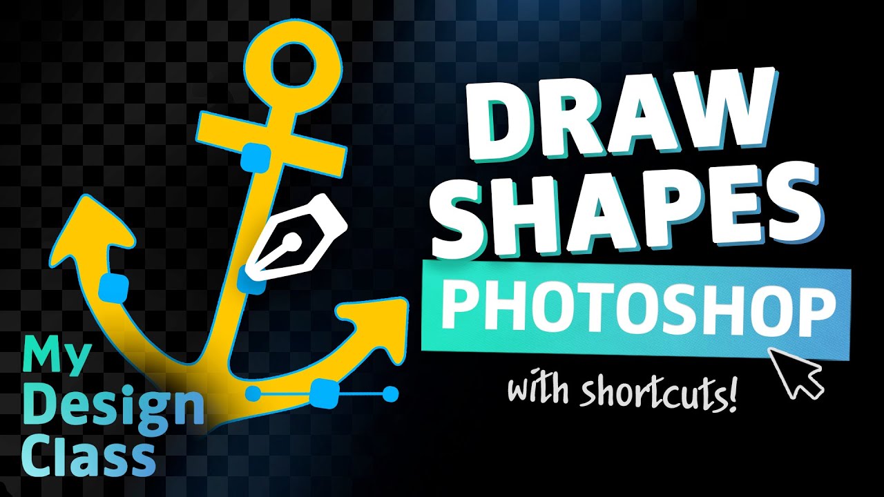 How To DRAW SHAPES With The Pen Tool In Photoshop