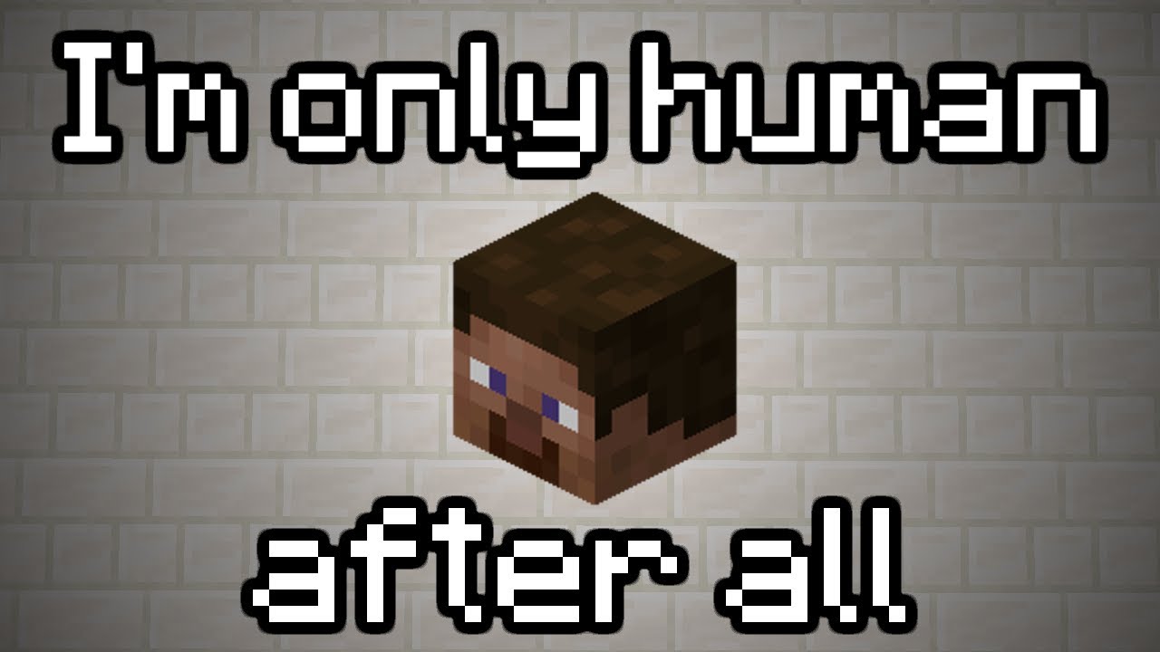 Human but every line is a Minecraft item