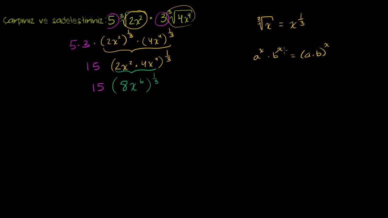 Köklü İfadeleri Sadeleştirme (Matematik / Cebir)