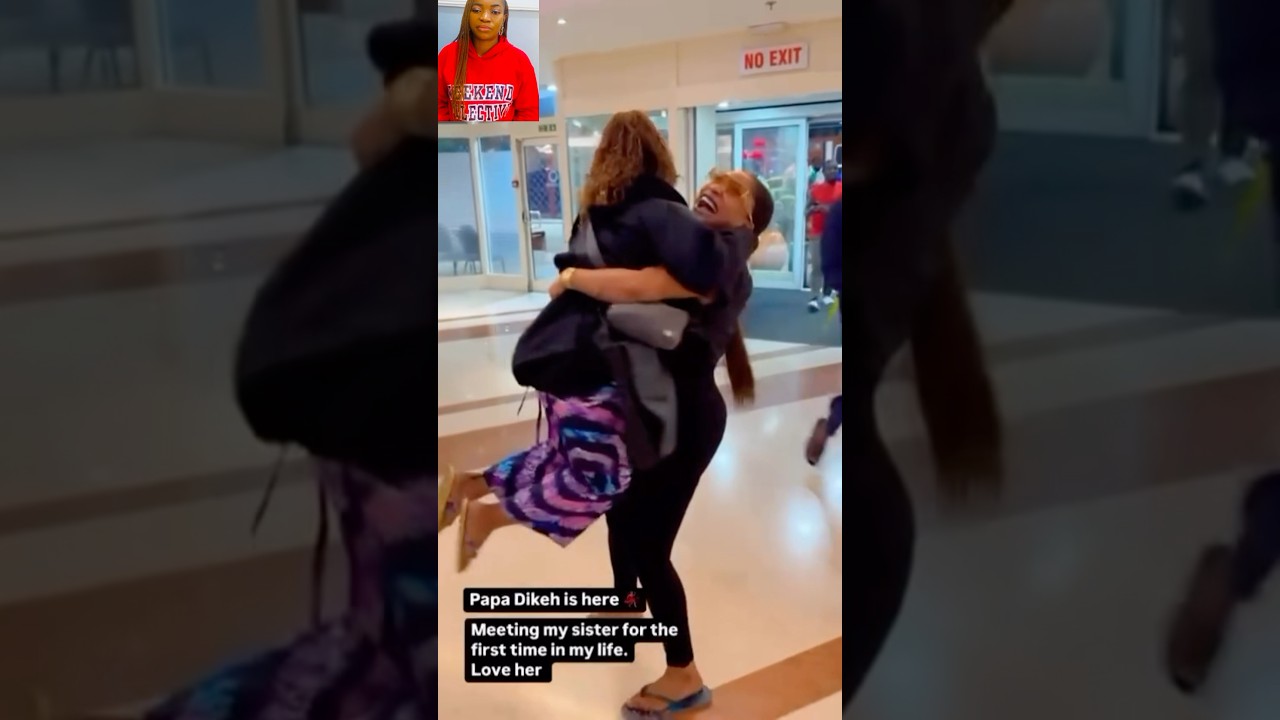 The Emotional moment Nollywood actress, Tonto Dikeh met her sister for the first time in her life