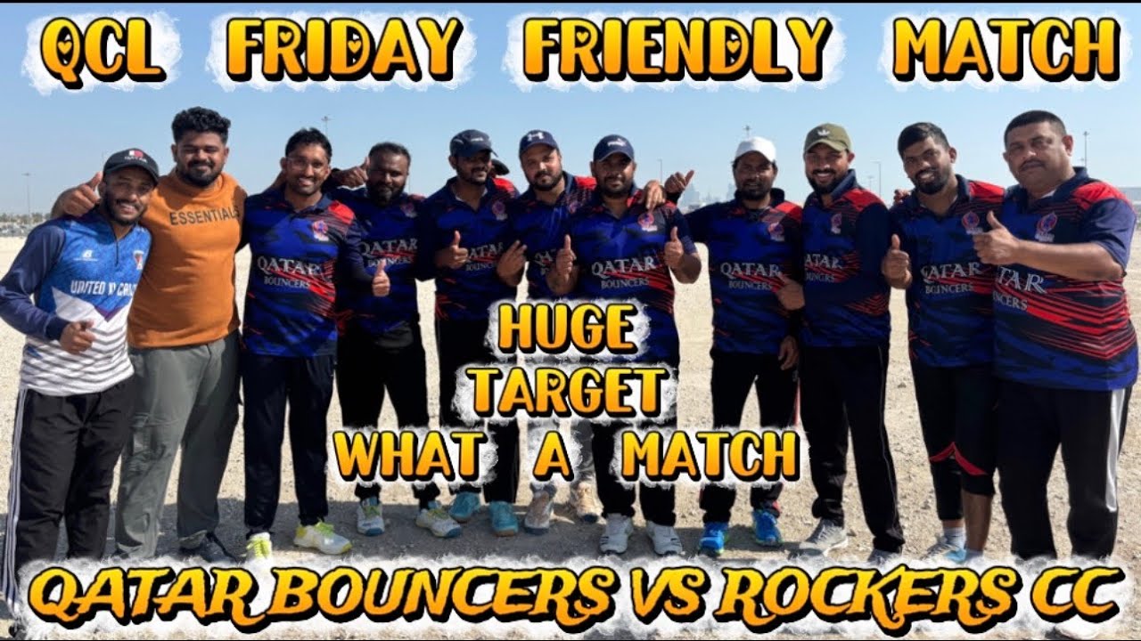 QCL FRIDAY FRIENDLY MATCH | QATAR BOUNCERS VS ROCKERS CC | 13/2/2026 #cricket #indvszim #savswi #ipl