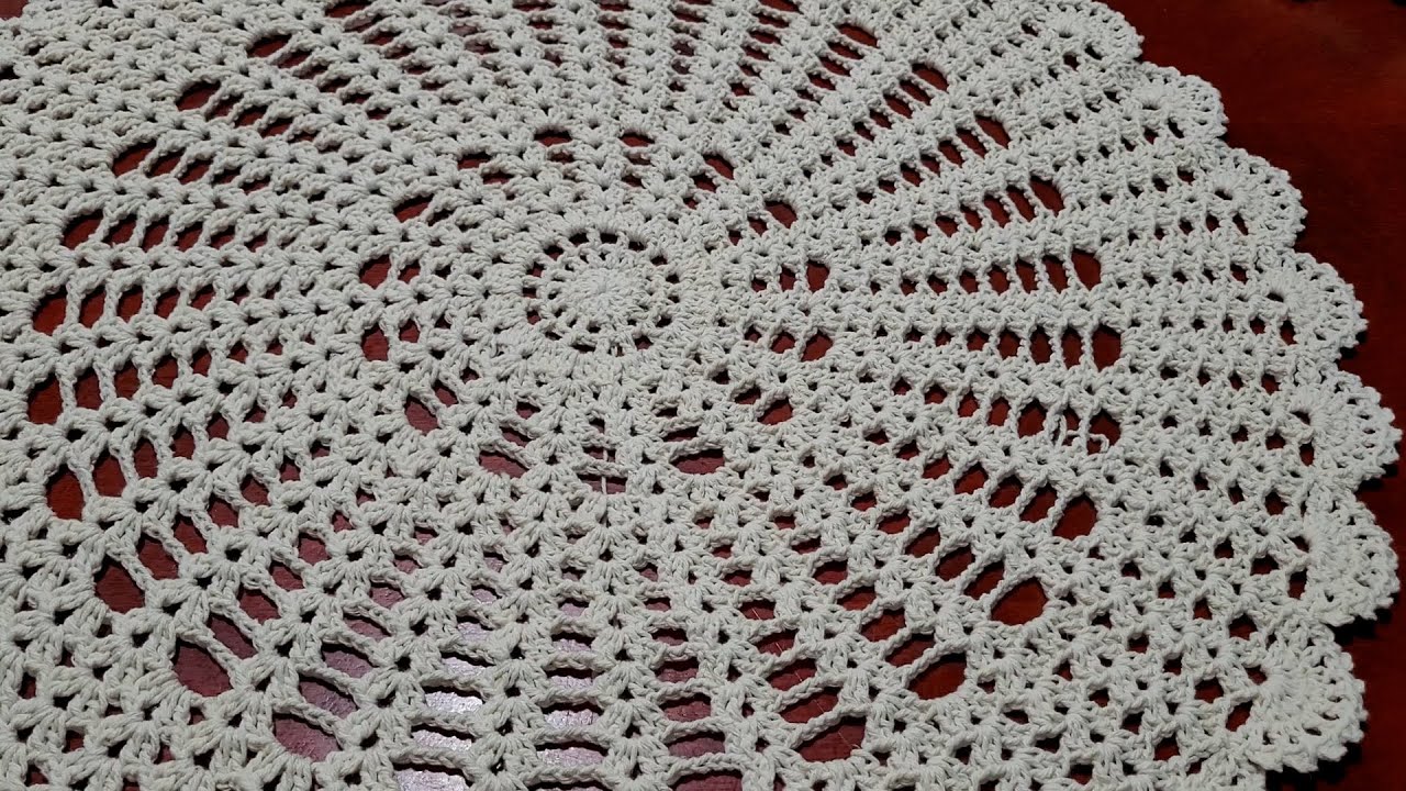 Aula centro de mesa em crochê 