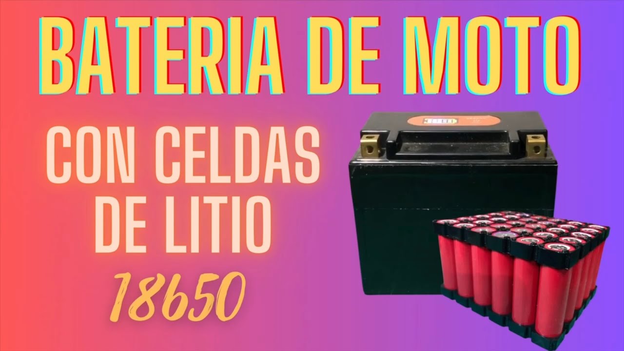 BATERÍA DE MOTO CON CELDAS DE LITIO 18650