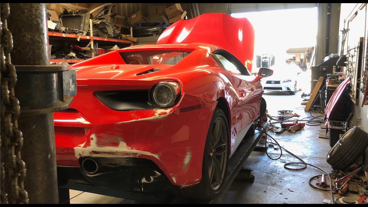 Ferrari 488 восстановлен с аукциона/новый покраски