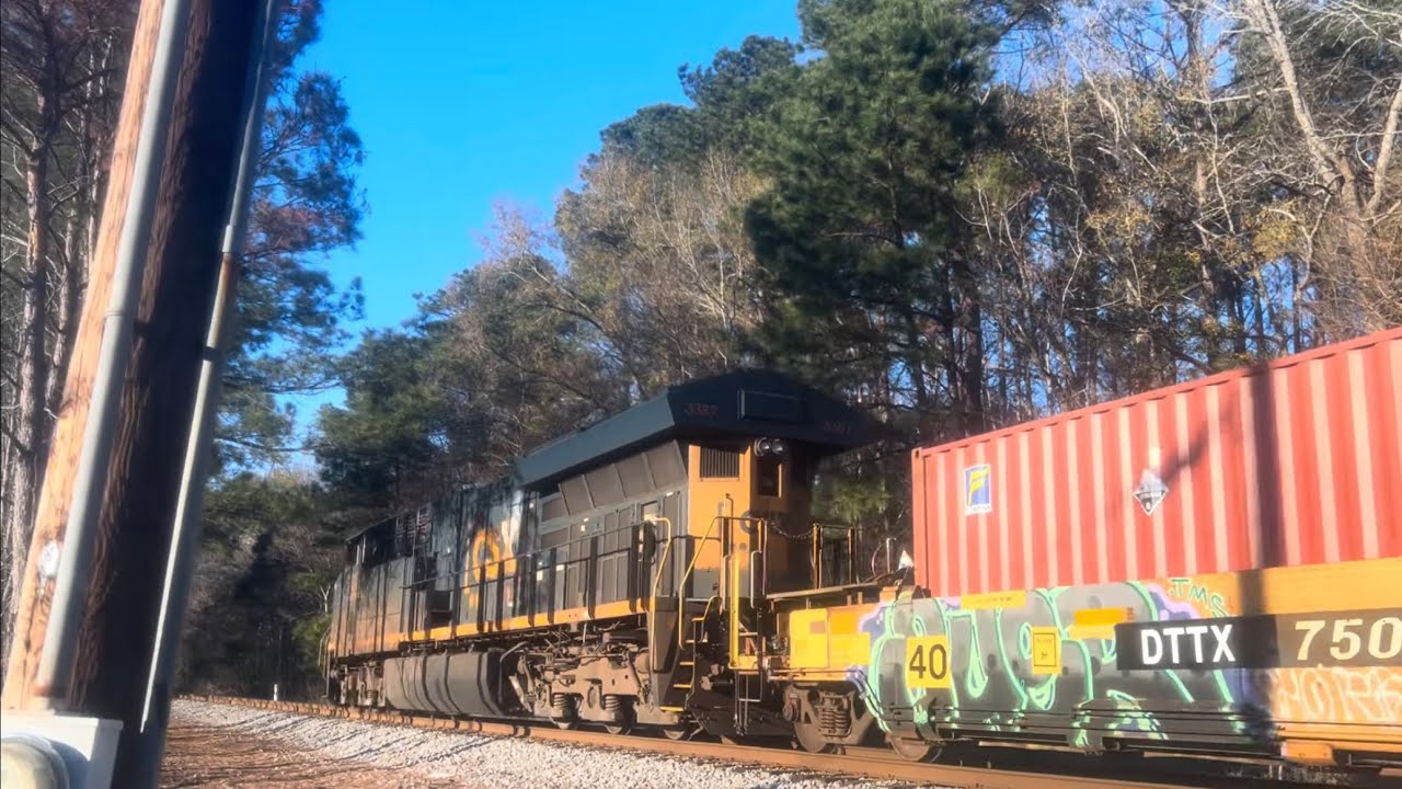 CSX I196 with single Tier 4 at Garden City, GA 1/28/26