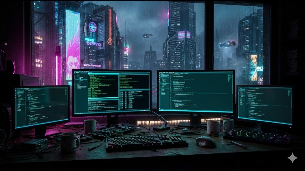 VOIDCIRCUIT // CYBERPUNK DARKSYNTH MIX 2025 ◈ 1 Hour of Dark Electronic for Night Coding [No Lyrics]