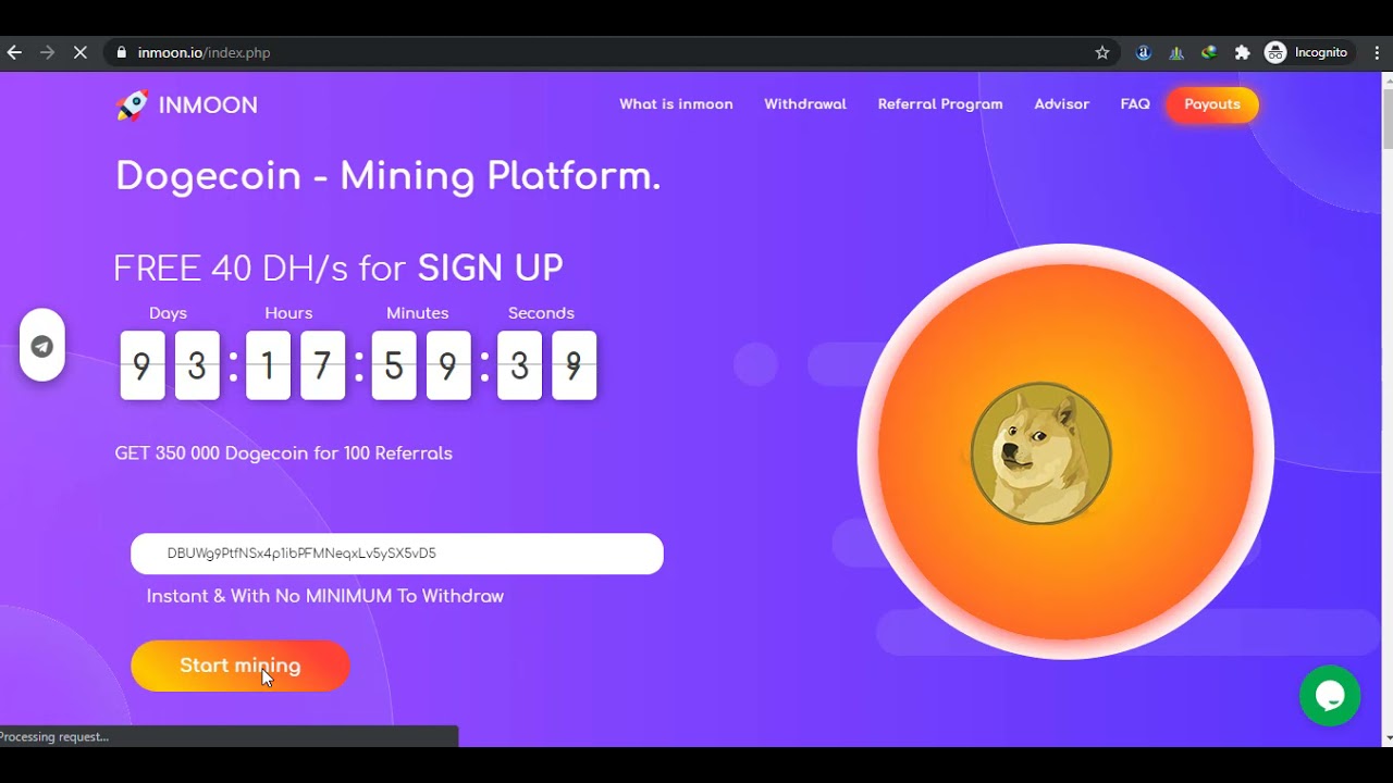 Check Inmoon, Legit Dogecoin Cloud Mining
