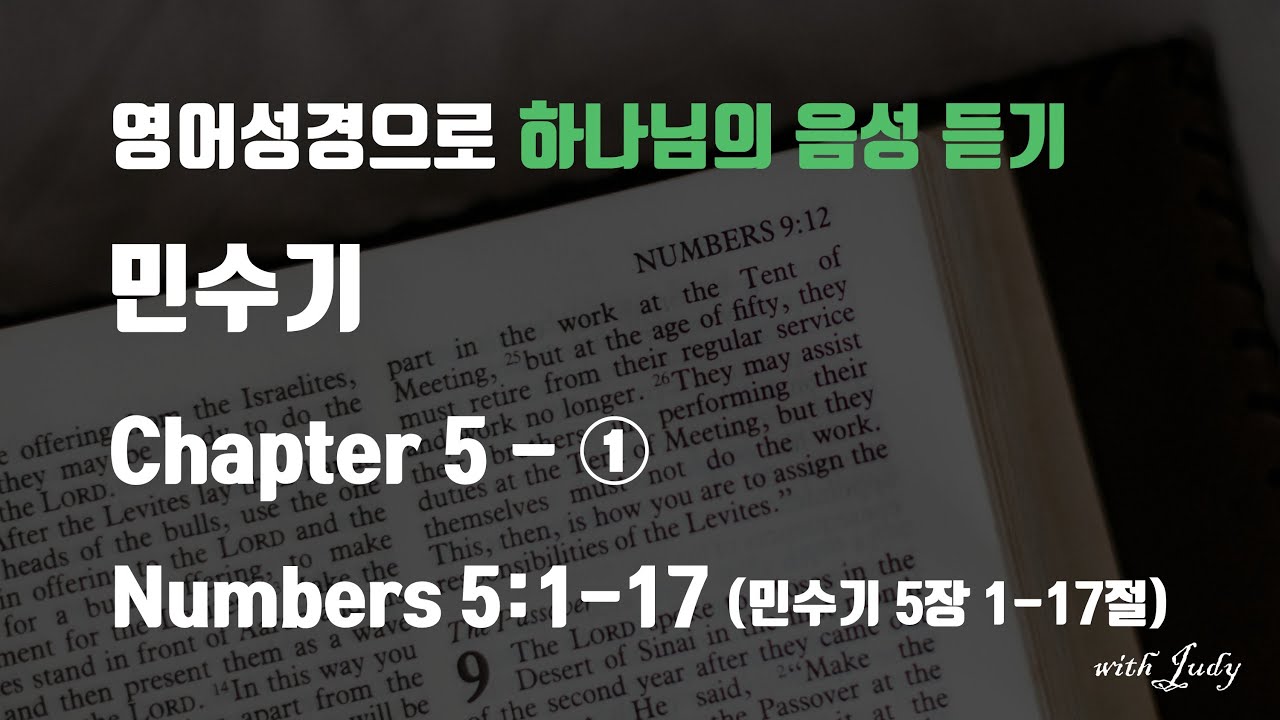 [영어성경읽기] 민수기 5장-1 (1-17절) #직독직해 #끊어읽기 #영어성경통독 #영어성경읽기