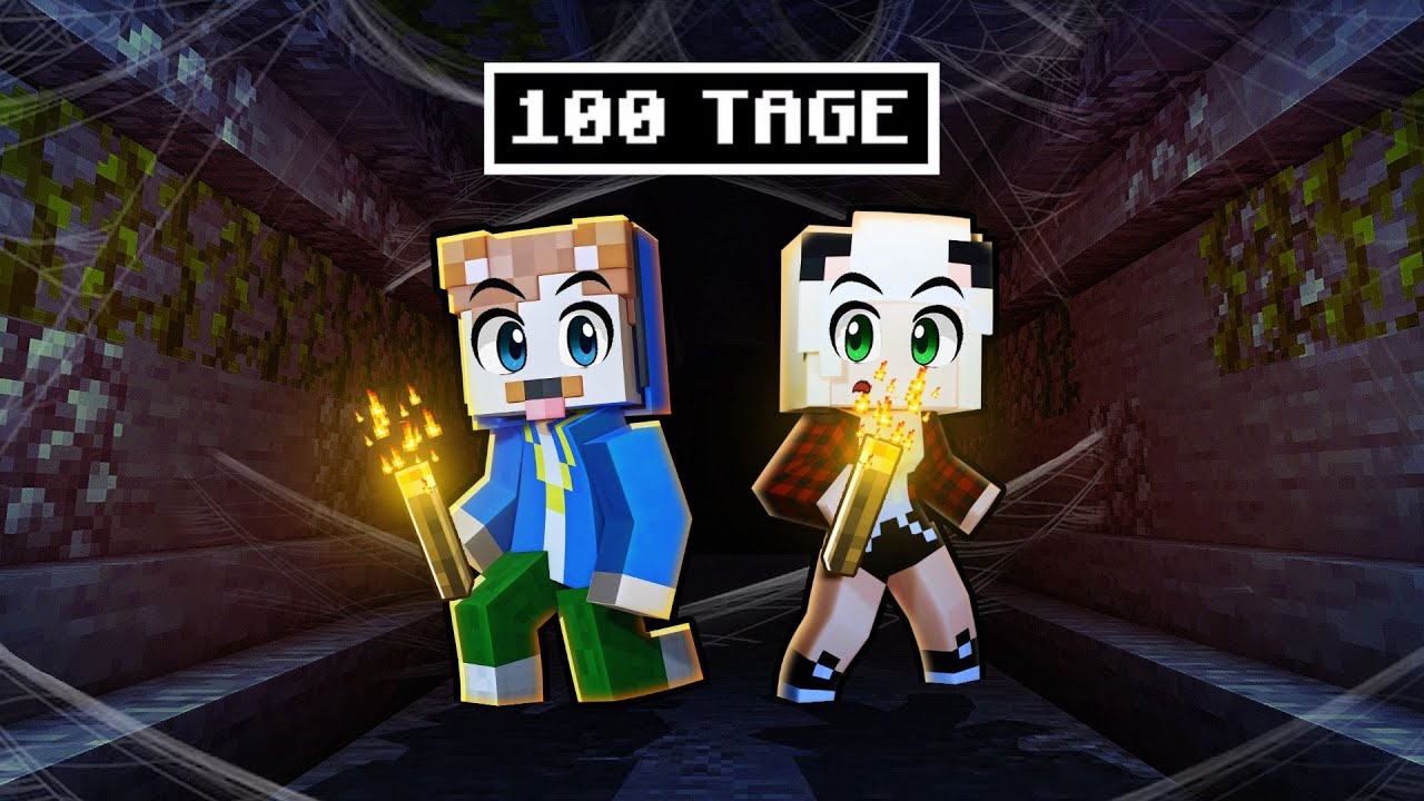 100 TAGE IN EINEM TUNNEL LEBEN! | MINECRAFT