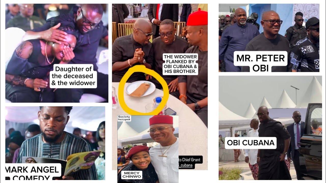  Obi Cubana ,Peter Obi,Mercy Chinwo,Chinyere Udoma at Mrs Nimi Obata Grant offor's bu*rial.