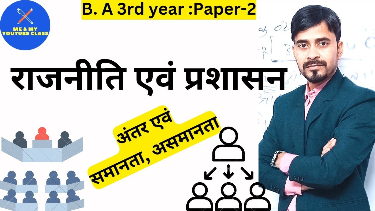 राजनीति एवं प्रशासन:- अर्थ, अंतर और समानता//B.A 3rd year