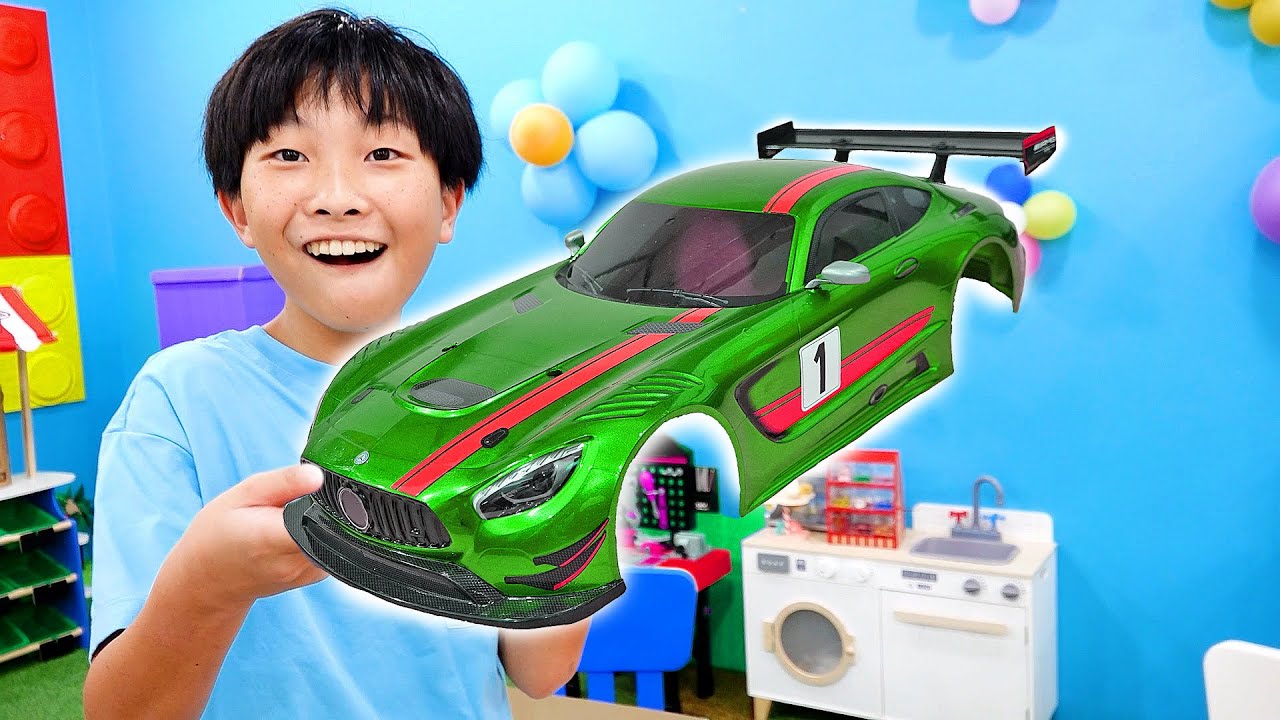 Игрушечная машинка на радиоуправлении, цветная раскраска для детей Build Car Toy Coloring for Kids