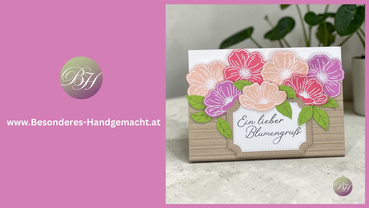 Karte Blumengruß / liebevoll arrangiert / Blütenmeer / DIY / Stampin’ Up!®