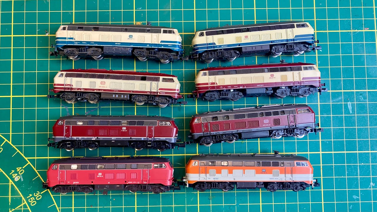 Spur N - Detailirter Vergleich der V160 (BR 218) von Fleischmann, Roco und Brawa