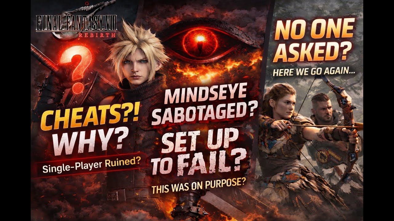В Final Fantasy VII Rebirth добавят читы?! Mindseye саботирует игру, а также анонсирован многопол...