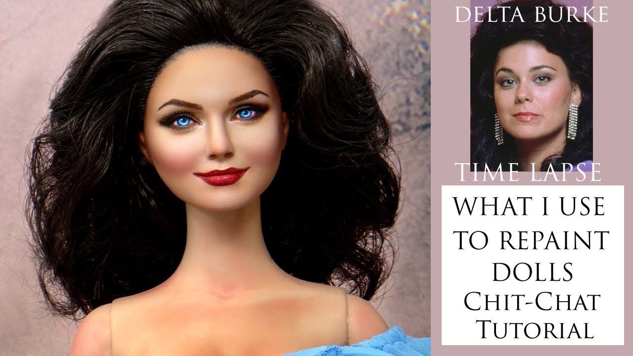Delta Burke Tonner Doll Repaint Time Lapse Tutorial Beautiful Faces by Laurie Leigh