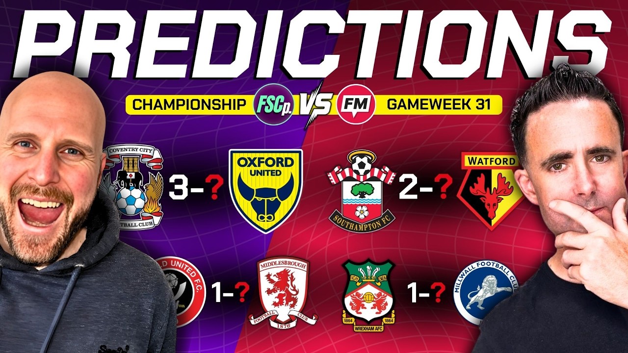 CHAMPIONSHIP PREDICTIONS WEEK 31
