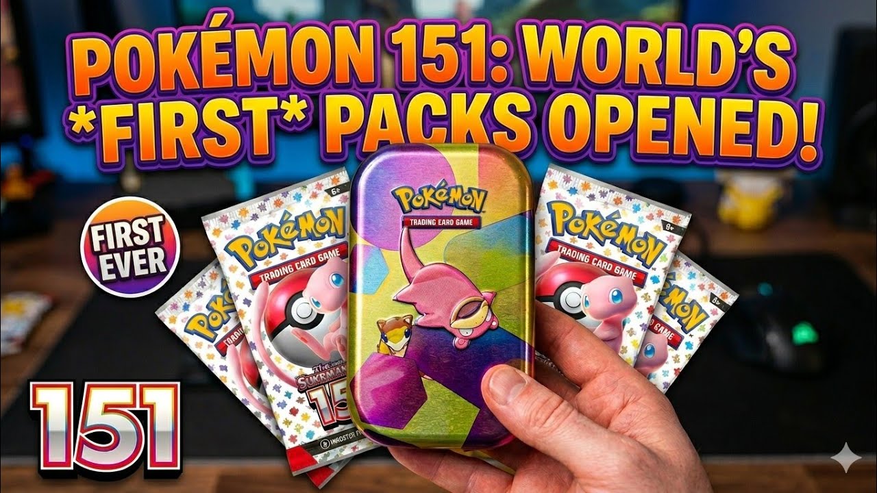 charmader video and first packs of 151 ever opened.