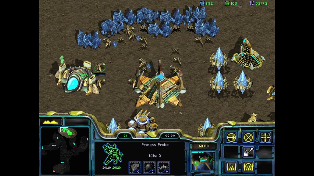 스타크래프트  부르드워  컴퓨터와 2:1하기(APM 100이하)