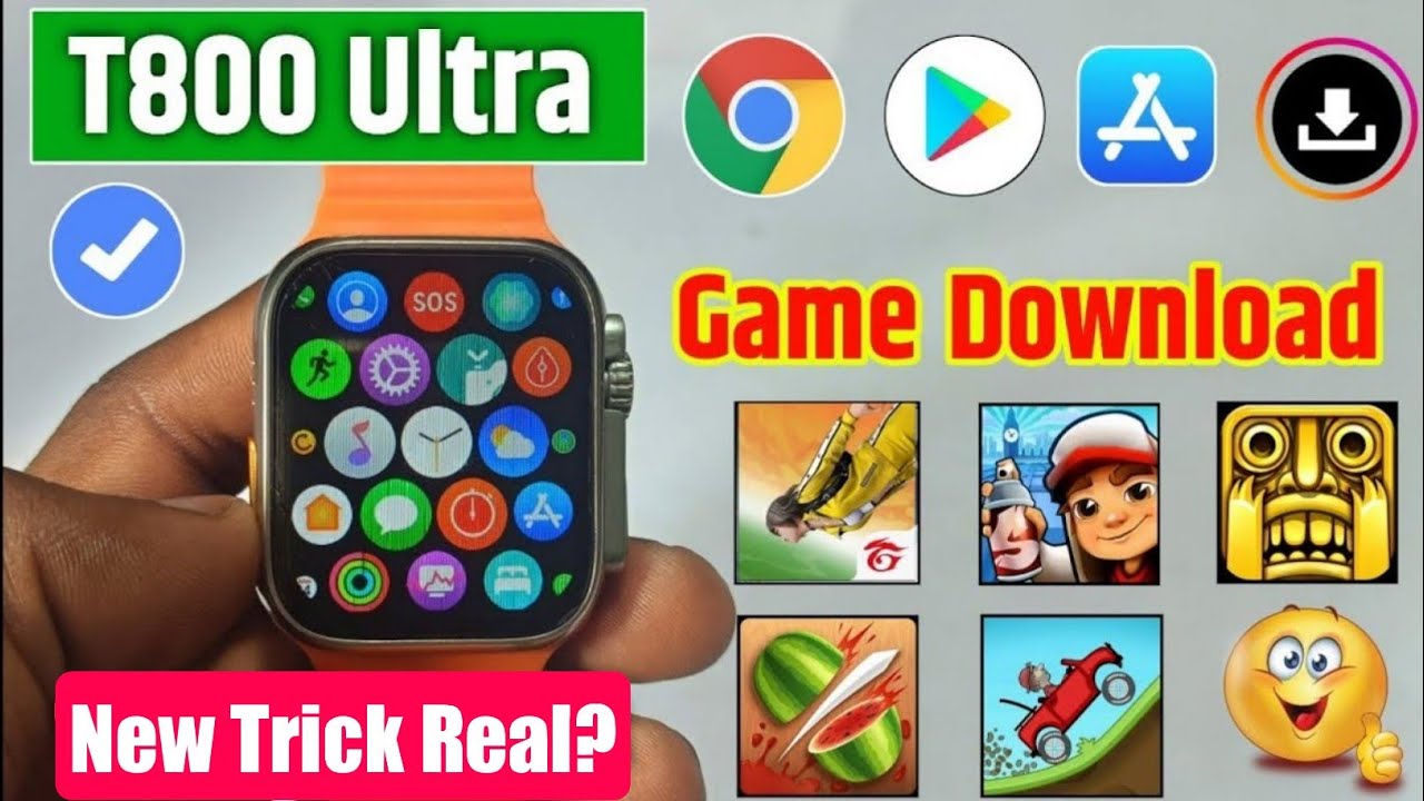😍 T800 ultra smart watch game download | T800 ultra smart watch me game kaise download karen | T800