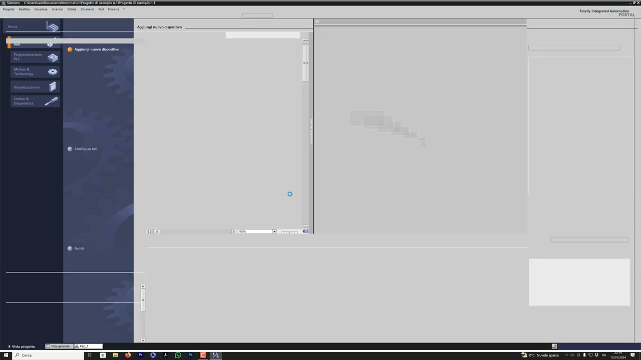 TIA Portal Introduzione 1.1. Pprimi passi, Dashboard, Vista progetto, Vista portale, Variabili.