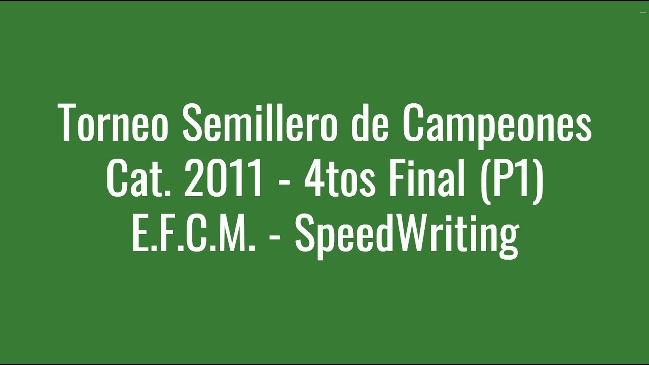 20251220 Semillero de Campeones EFCM   SpeedWriting CAT 2011