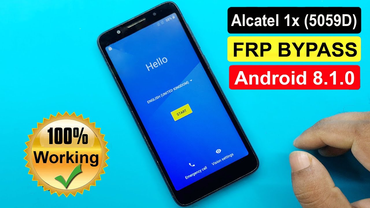 Alcatel 5059D FRP Bypass | Alcatel 1x (5059D) Google Account Bypass Android 8.1.0 (Without PC)