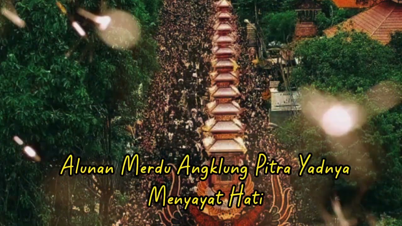 Merdu sekali alunan Angklung pengiring upacara Pitra Yadnya, Ngaben, Pelebon
