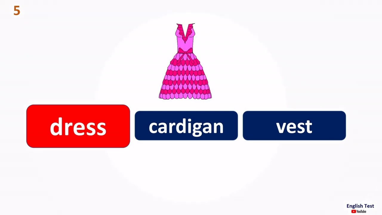 Clothes Vocabulary Quiz for Kids