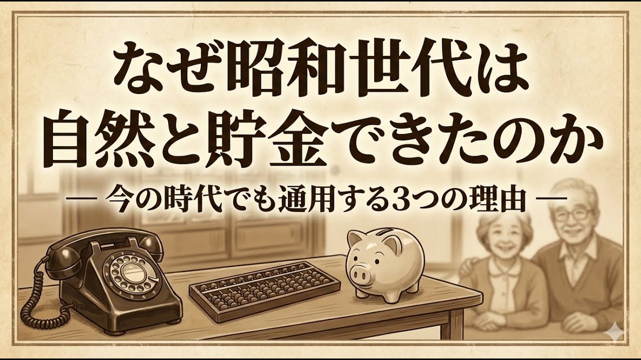 なぜ昭和世代は自然と貯金できたのか― 今の時代でも通用する3つの理由 ―
