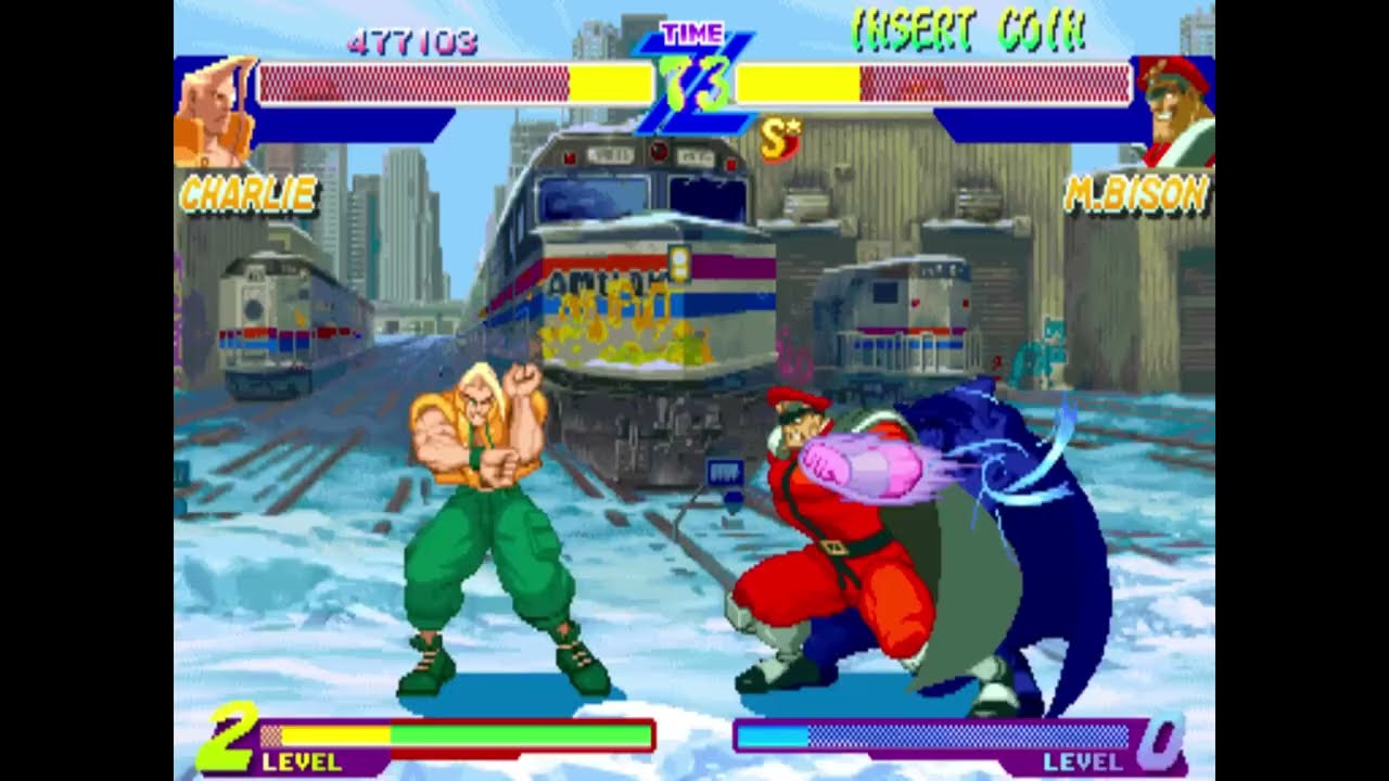 {Final}  CHARLIE  Vs  M BISON  477 703p  MAME  Street Fighter Alpha  Warriors' Dreams  2018  2 55 21