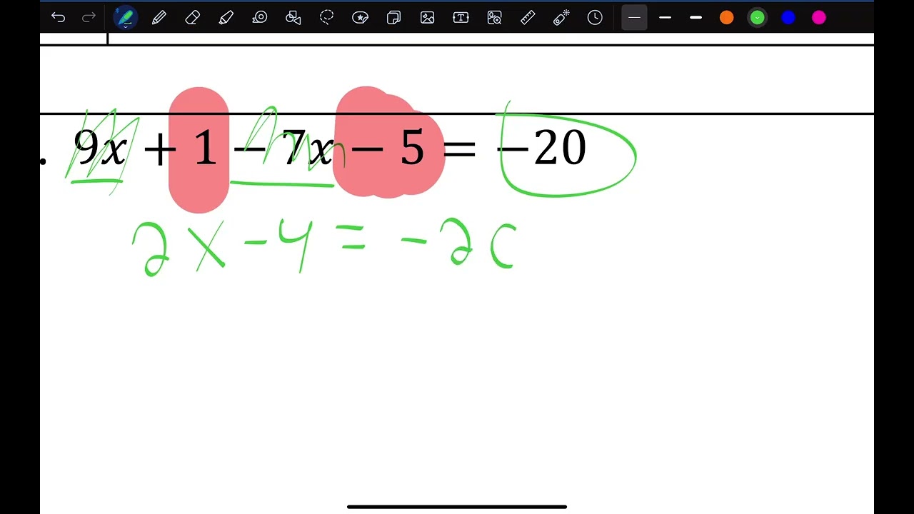 2.2- Multi-Step Equations with the variable on one side ￼