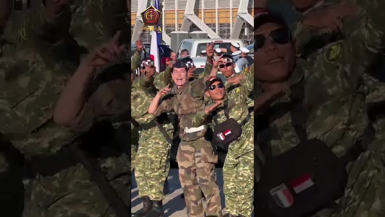 Semangat Tentara  Prancis Joget Bareng Dengan TNI