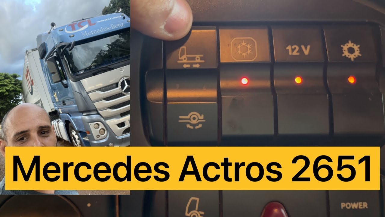 Função de botões painel Mercedes Actros  2651