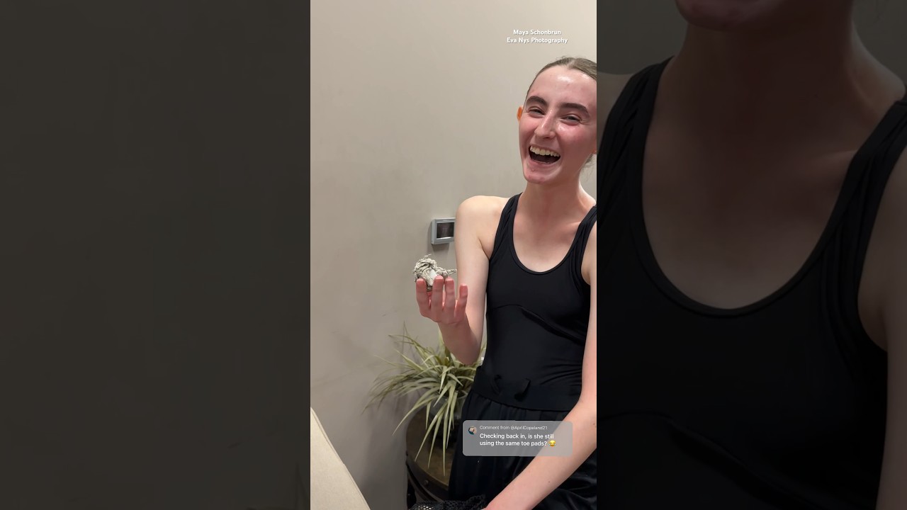 Maya&rsquo;s toe pad update 😭 5 years strong 💀 #ballerina #ballet #pointeshoes