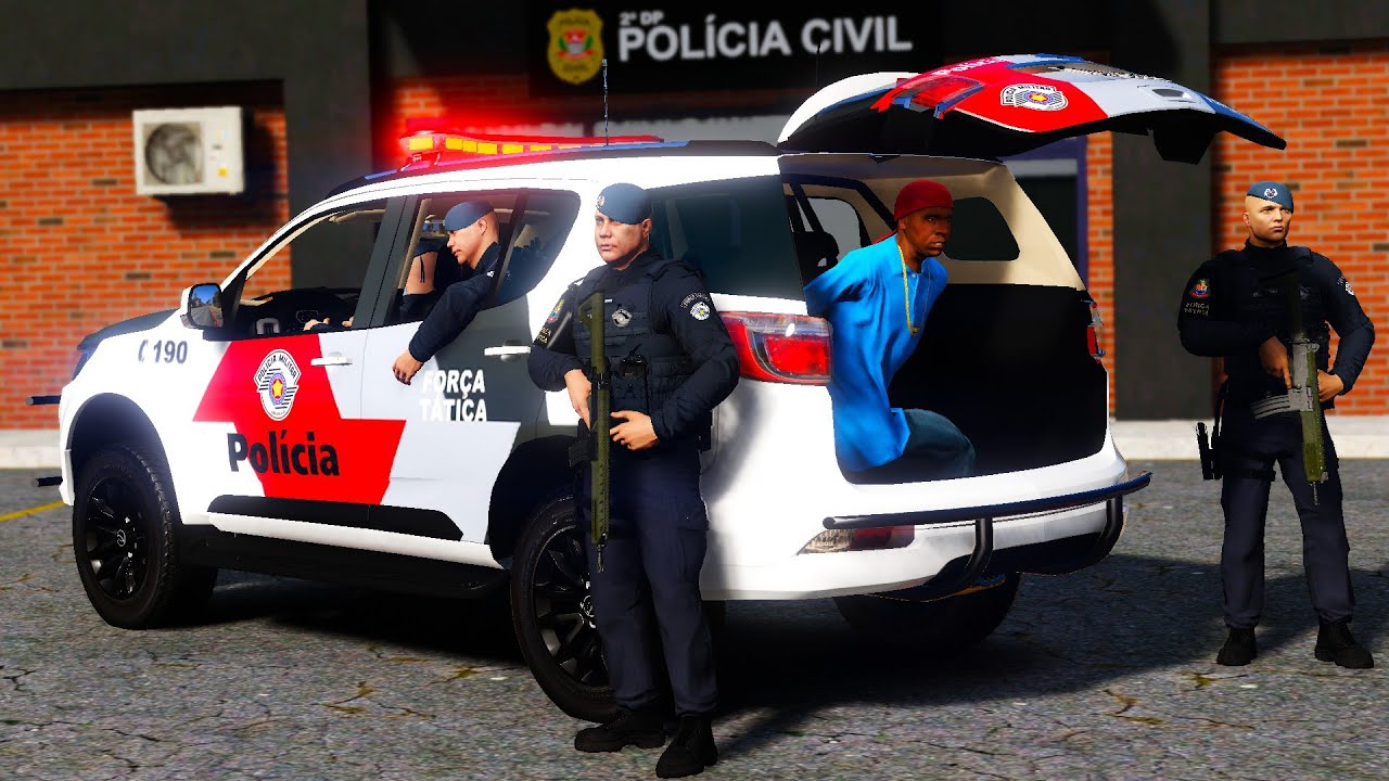 ABORDAGEM + CRIMINOSO PRESO | FOR&Ccedil;A T&Aacute;TICA PMESP | GTA 5 POLICIAL