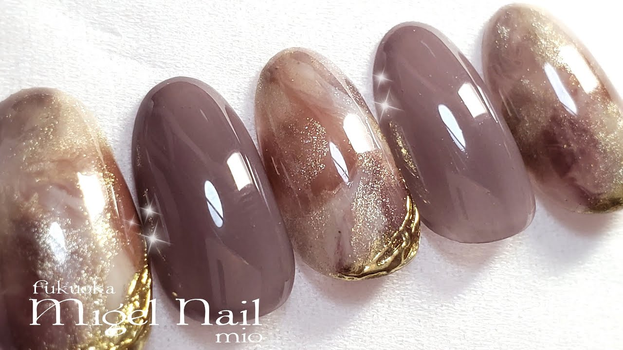 キラキラ大理石風ネイルアート♡marble nailart