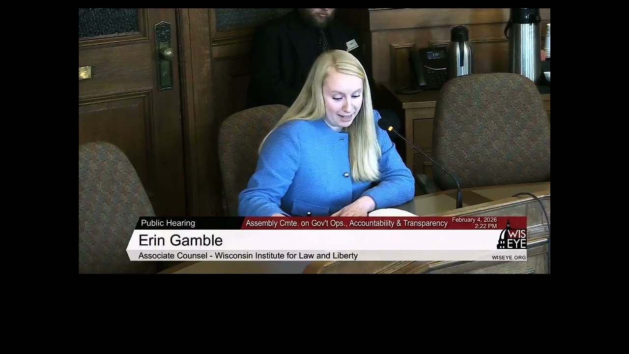 WILL Testifies on Government Operations, Accountability, and Transparency