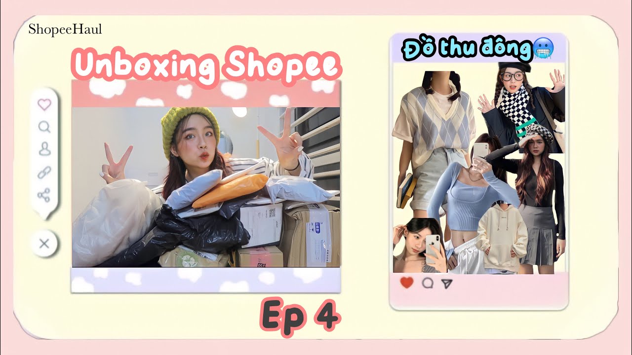 [Unbox Shopee#4] Đồ thu đông❄️🥶 gile, hoodie, mũ.,,, giá HSSV #shopee #shopeehaul #unboxing #hoodie