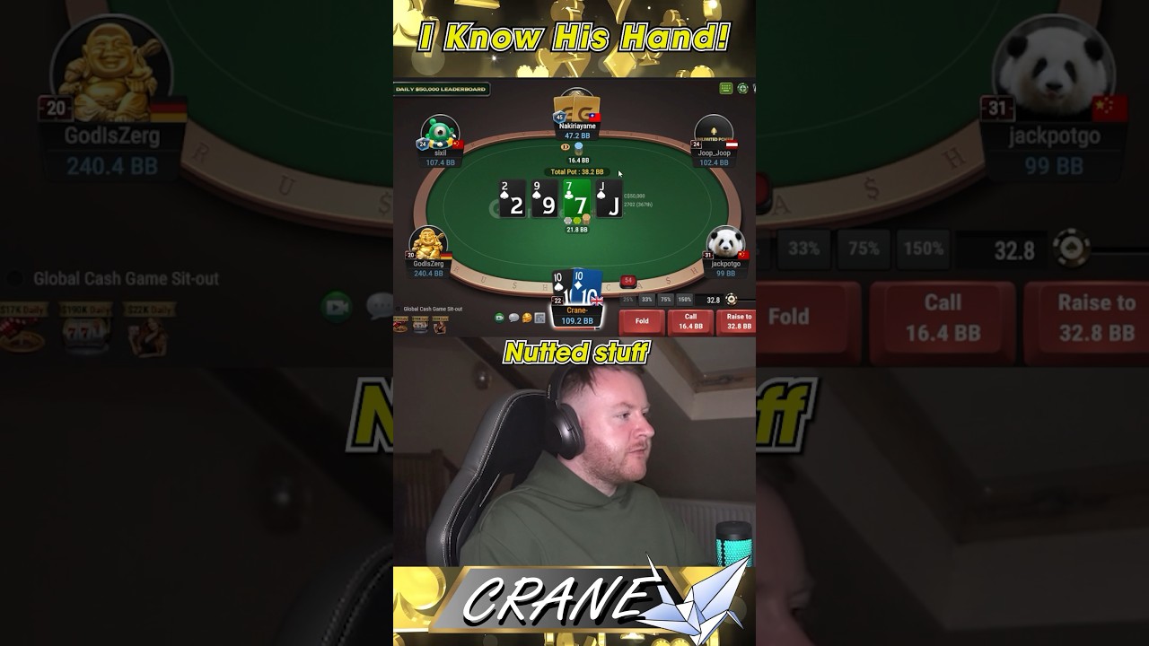I Know His Hand 🔮 #poker #pokerplayer #twitch #twitchstreamer #cashgames #exploit #folding #ggpoker