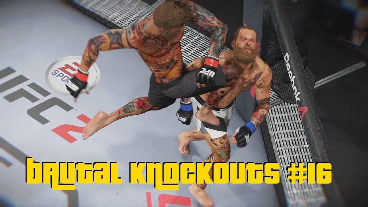 EA Sports UFC 2 — подборка лучших брутальных нокаутов №16