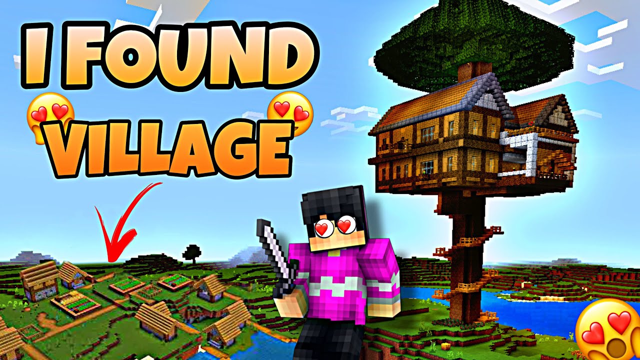I FOUND A VILLAGE NEAR MY TREEHOUSE IN MINECRAFT || MINECRAFT SURVIVAL SERIES