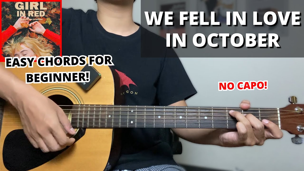 We Fell In Love In October - Girl In Red (Guitar Tutorial) No Capo! Easy Chords For Beginner!
