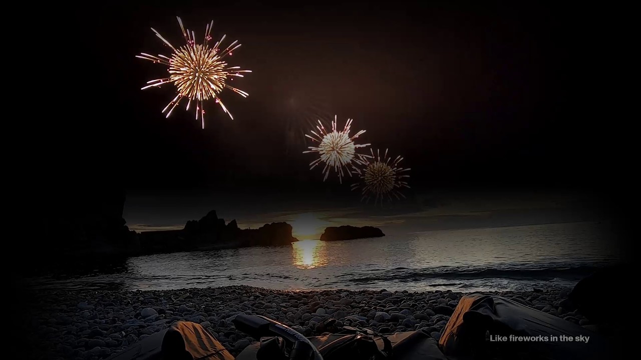 Fireworks - House Techno, Sanze Beach In Yokomachi, Tsuruoka, Yamagata, Japan & Tsuruoka Fireworks.