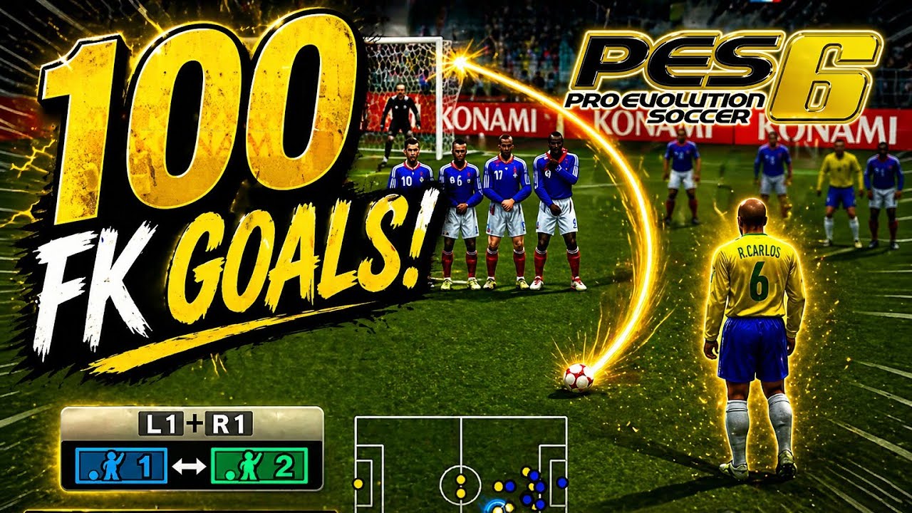 PES 6 | MEGA COMPILATION -  FREE KICK GOALS 🔥 TIROS LIBRES #pes #efootball #football