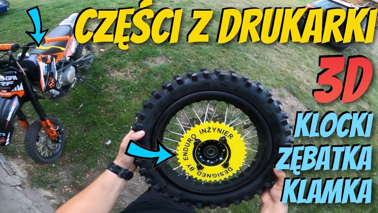 Zrobiliśmy plastikowe klocki hamulcowe, zębatkę i klamke sprzęgła do MRF - #bambulab #bambulabp1s