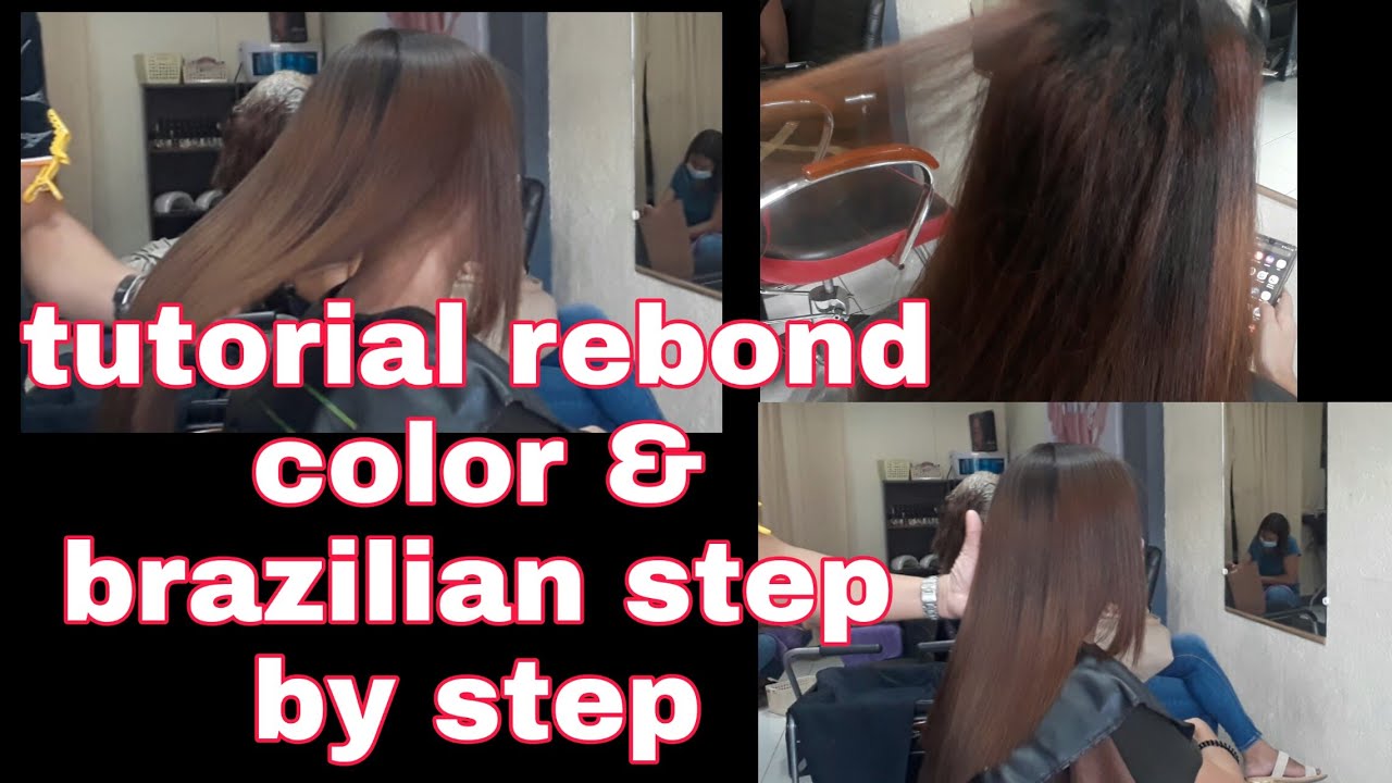 tutorial rebond color & brazilian step by step